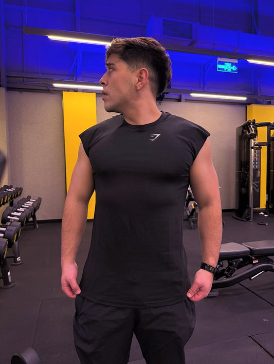 Polera GymShark Critical Cut off Tank